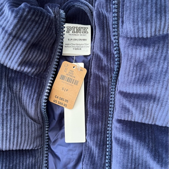 NWT PINK Victoria's Secret Kids Blue Corduroy Vest - Picture 4 of 6